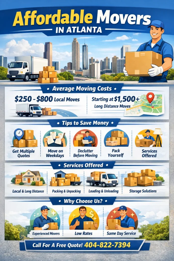 affordable movers in atlanta infographic