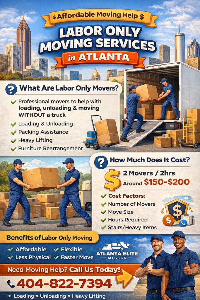 infographic image for Labor only moving services in Atlanta