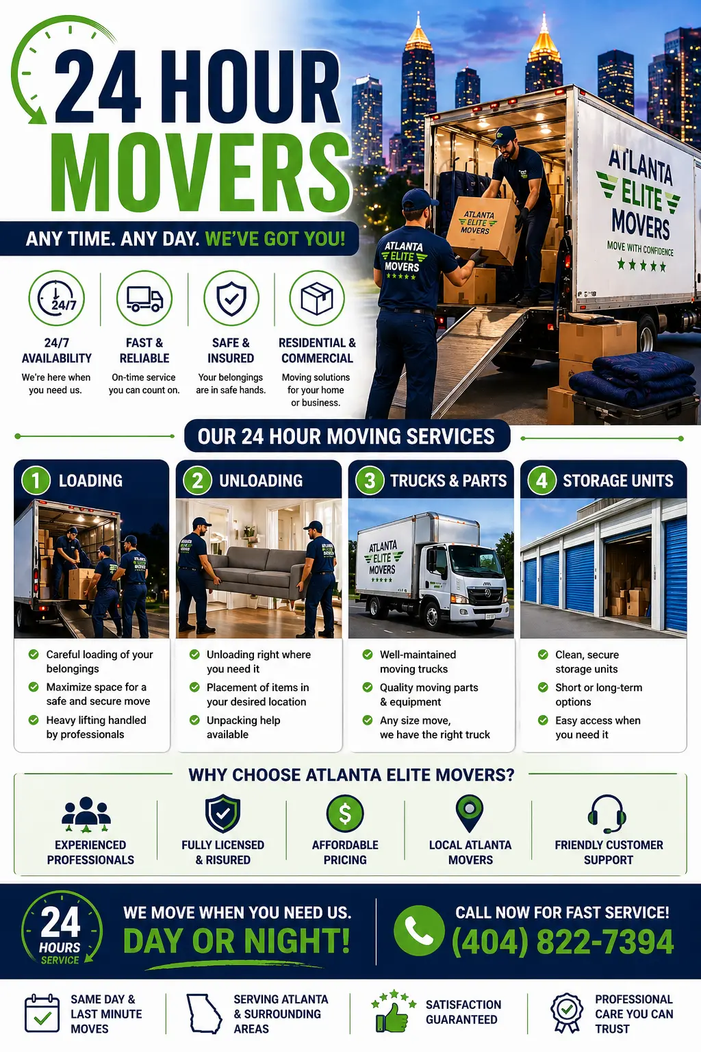 24 hour movers in Atlanta