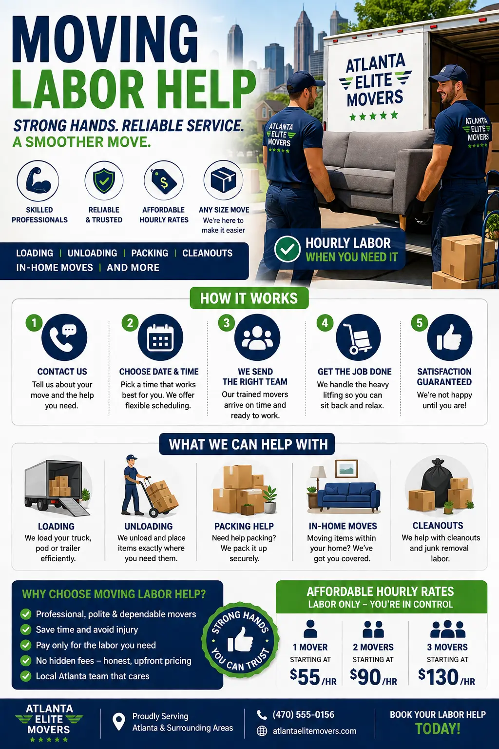 Moving labor help services in Atlanta