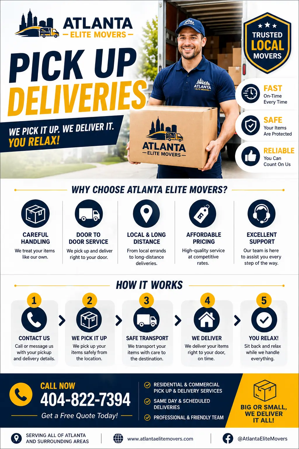 Pick Up Deliveries in Atlanta furniture delivery service