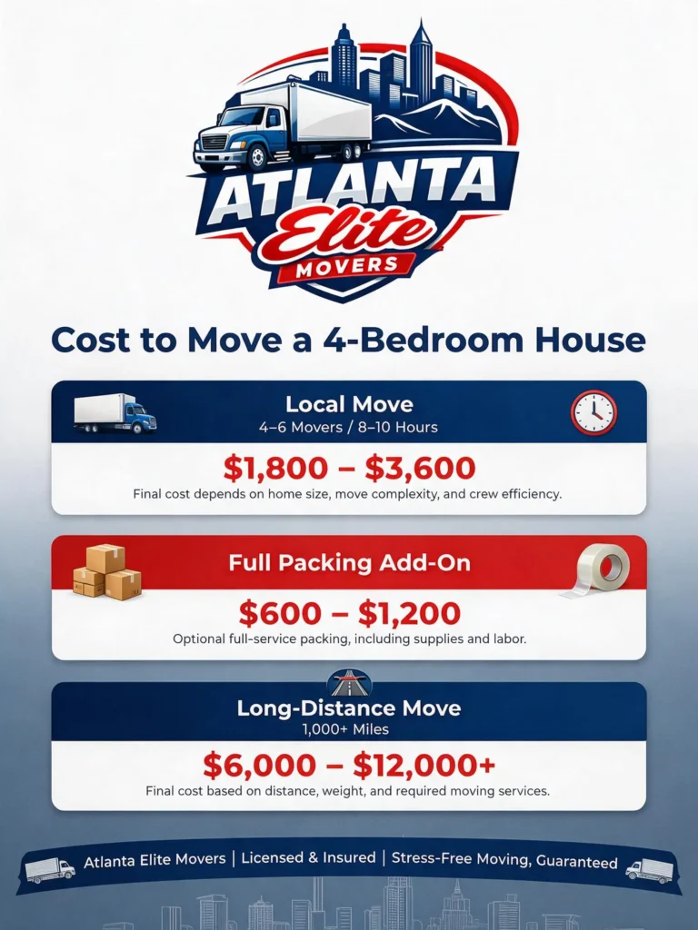 How Much Does It Cost to Move a 4-Bedroom House