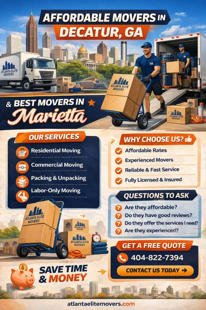 Infographic image for Affordable movers in Decatur