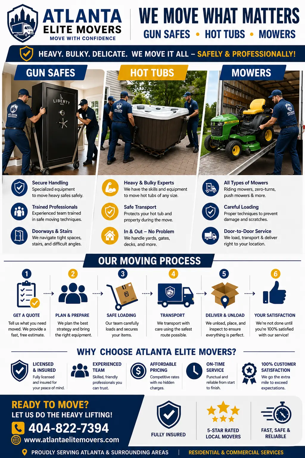 Heavy item moving services in Atlanta