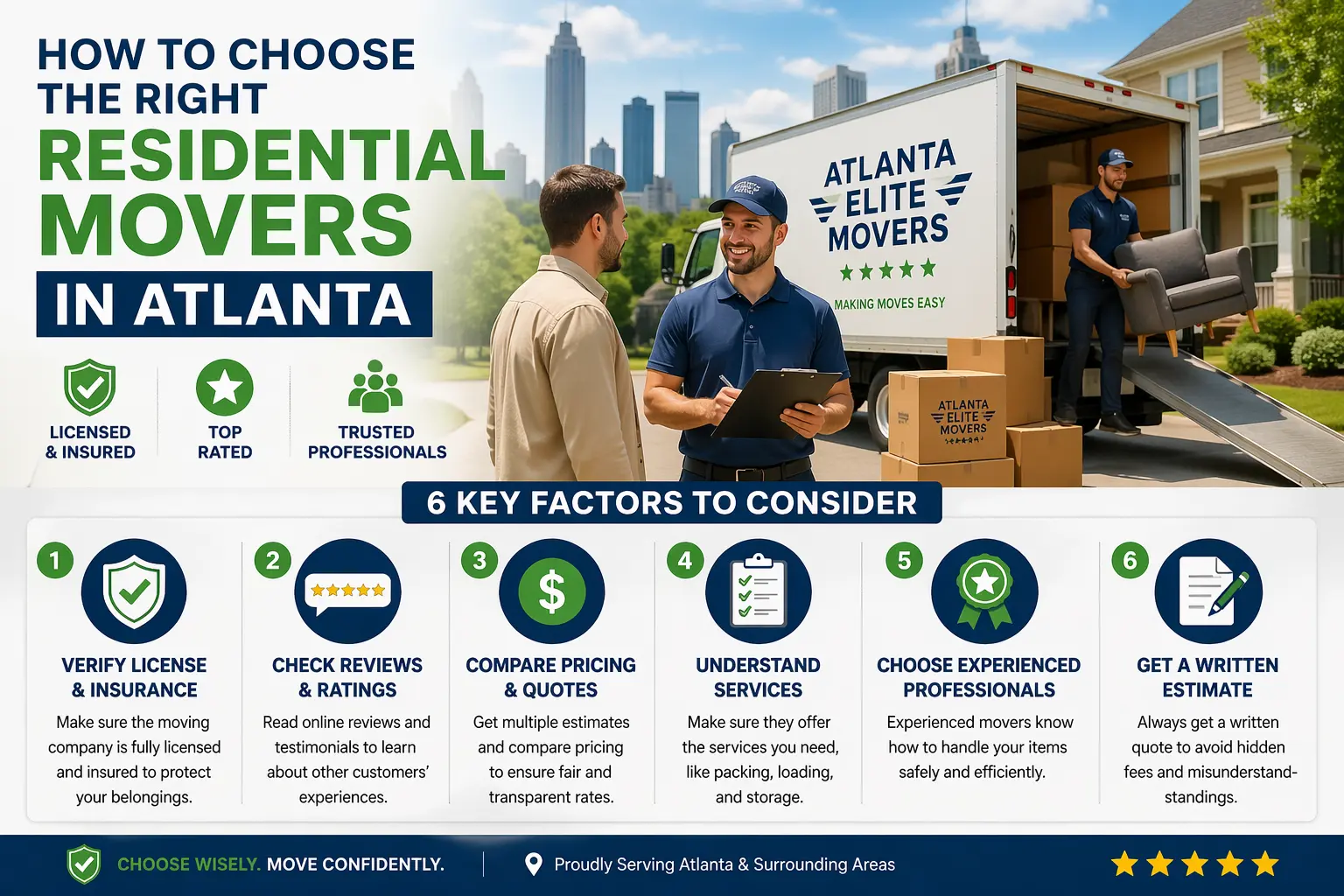 Learn how to choose the right residential movers in Atlanta. Compare prices, check reviews, verify licenses, and hire reliable movers for a stress-free home move.
