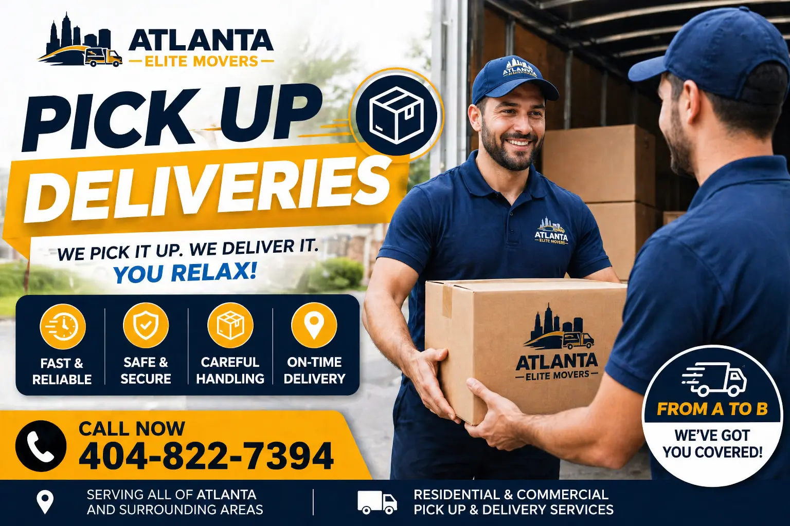 Professional pick up deliveries in Atlanta for furniture